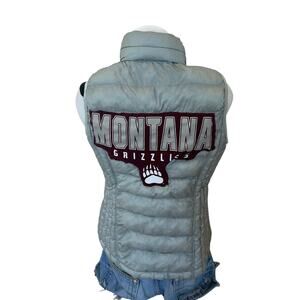 University of Montana Grizzlies Puffer Vest SMALL Football Tailgate UM Unique